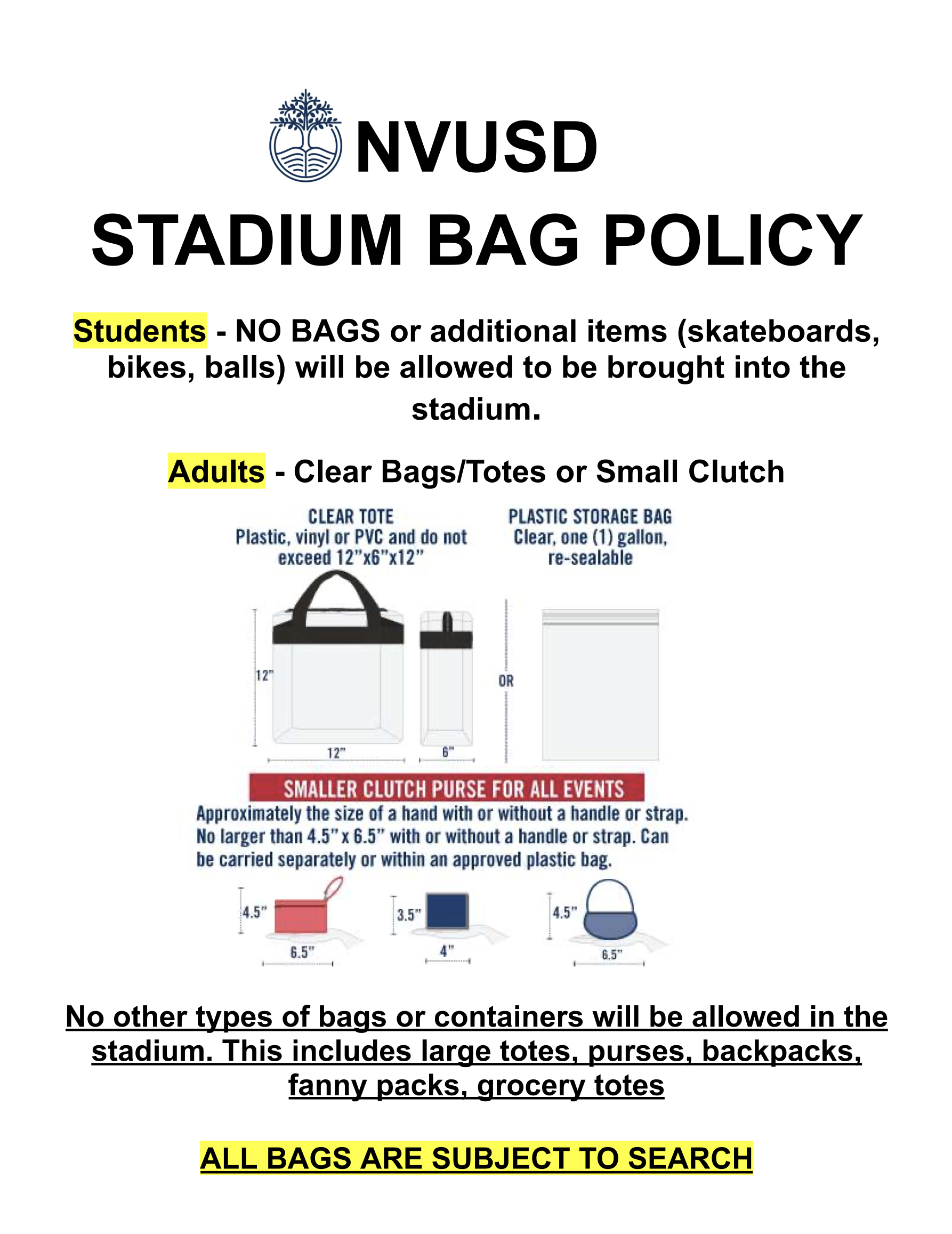 Bag policy