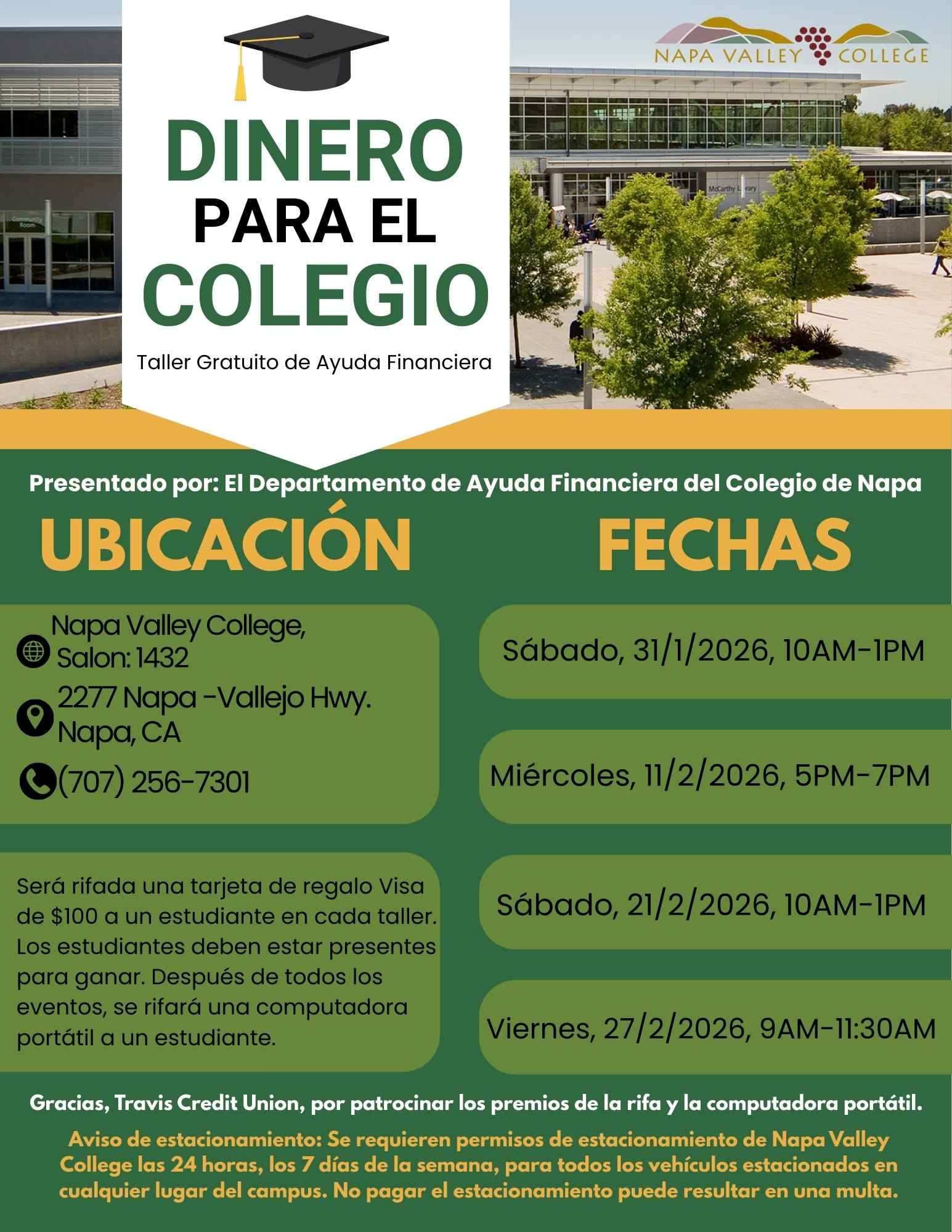 Spanish CASH FOR COLLEGE Flyer Page 1 1.13.26