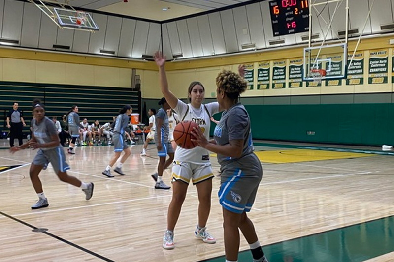 Napa Valley Women's Basketball Team Playing